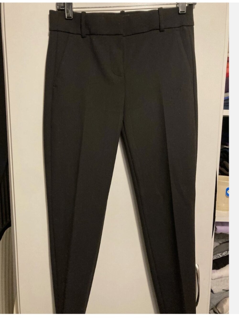 J Crew Cameron Slim Crop Pant Slacks Size 2 Black Stretch Preppy Business